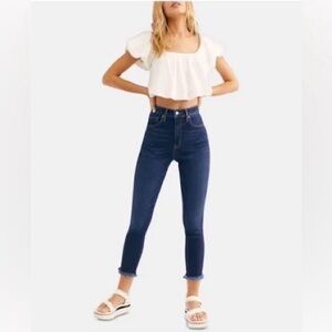 #541 Free People Dark Blue Ankle Jeans